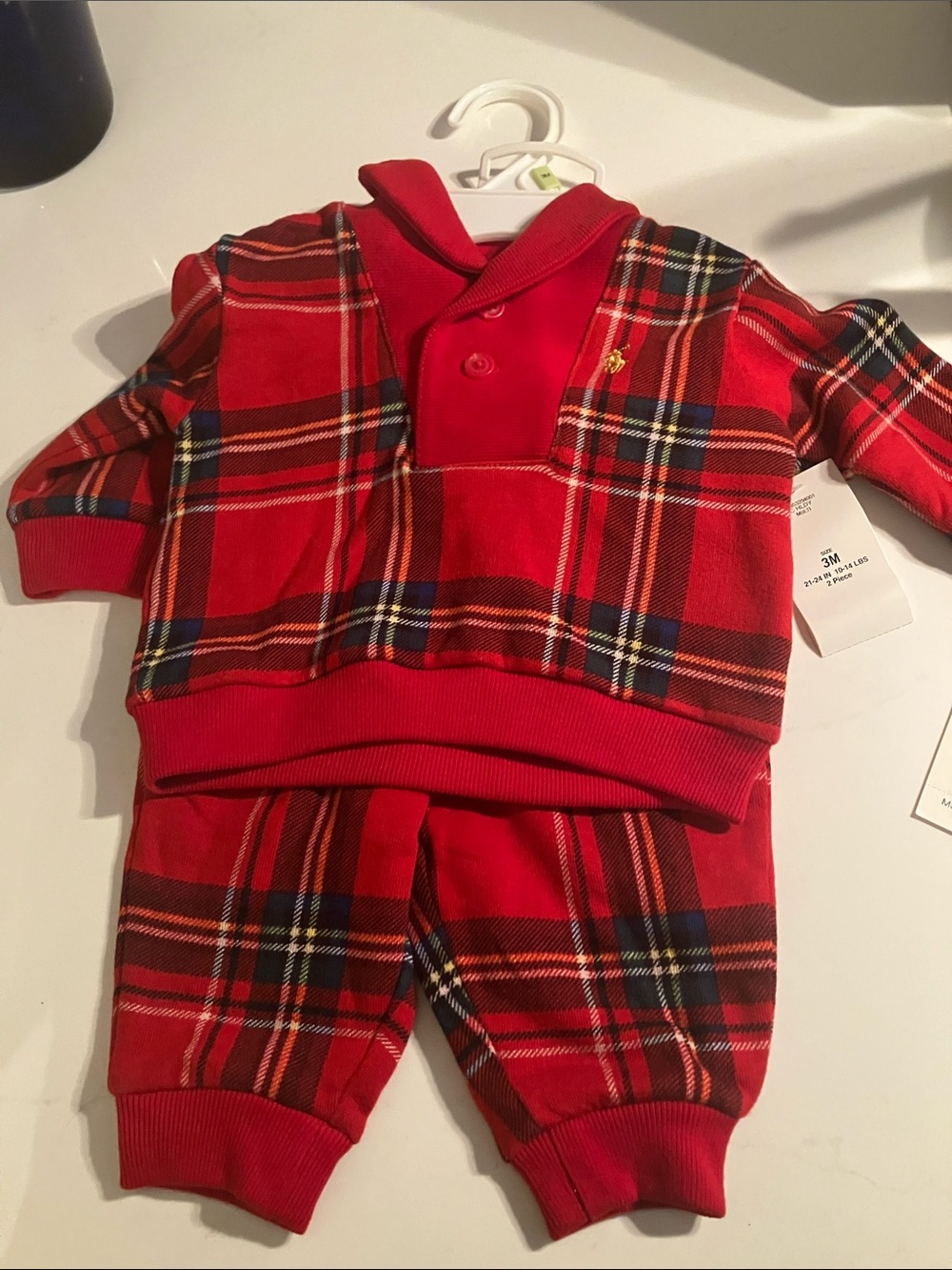 Polo by Ralph Lauren Red Plaid Kids Pajama Set